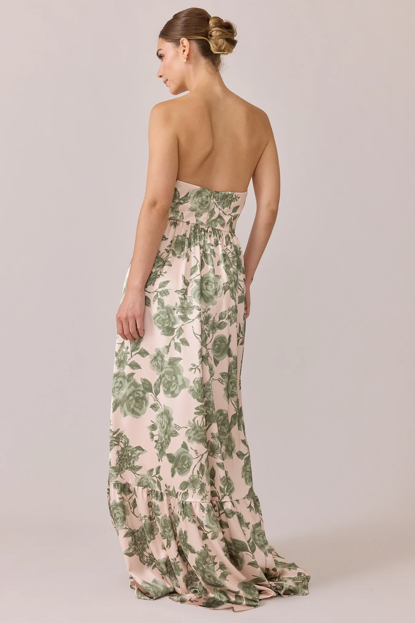 Valentina Satin Floral Print Dress | Made To Order - Image 78