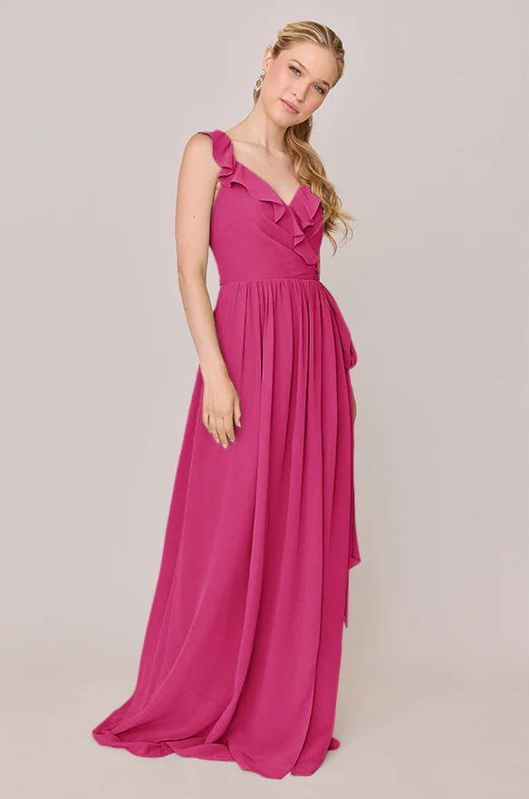 Valerie Chiffon Faux Wrap Dress | Made To Order - Image 42