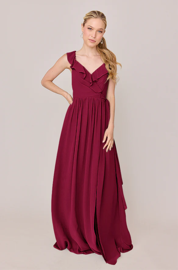 Valerie Chiffon Faux Wrap Dress | Made To Order - Image 52