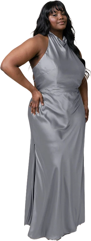 Veronica Satin Dress | Made To Order - Image 100