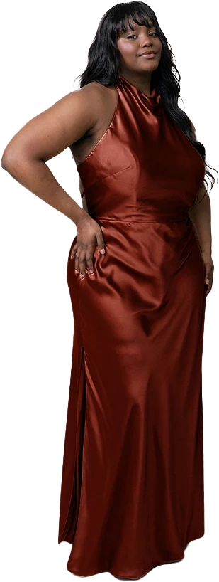 Veronica Satin Dress | Made To Order - Image 105
