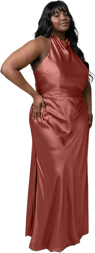 Veronica Satin Dress | Made To Order - Image 77