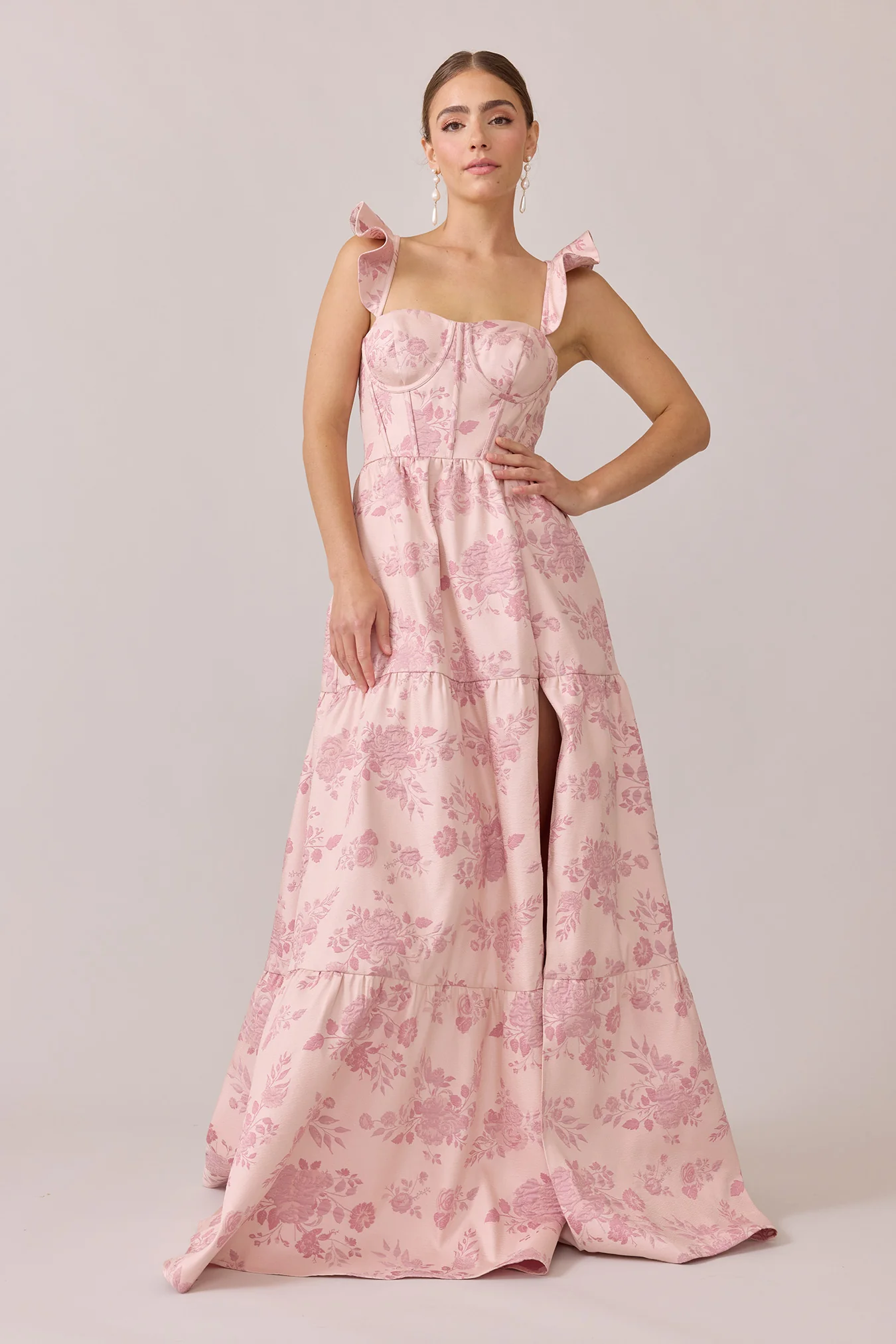 Violet Jacquard Dress | Made To Order - Image 13