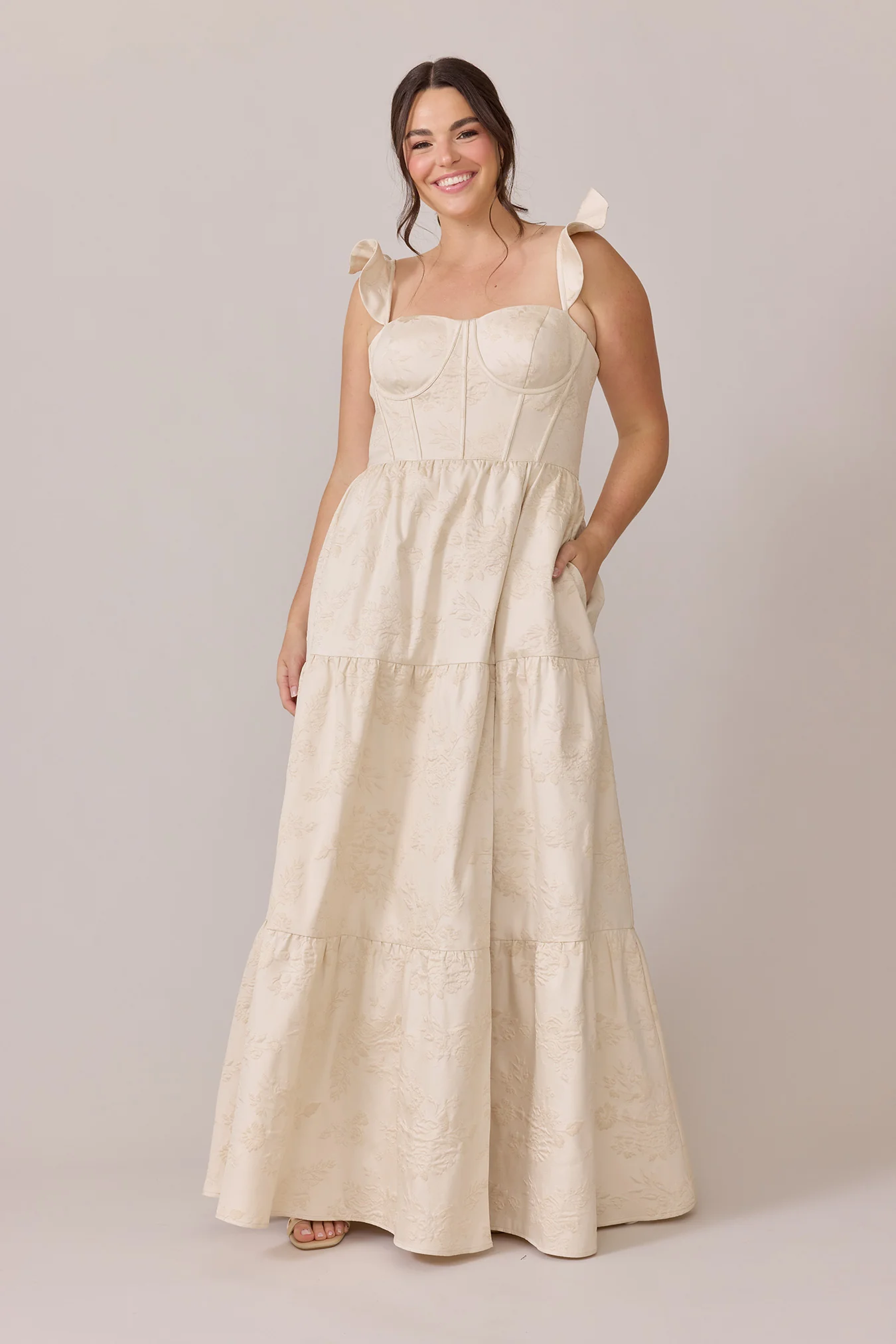 Violet Jacquard Dress | Made To Order - Image 19