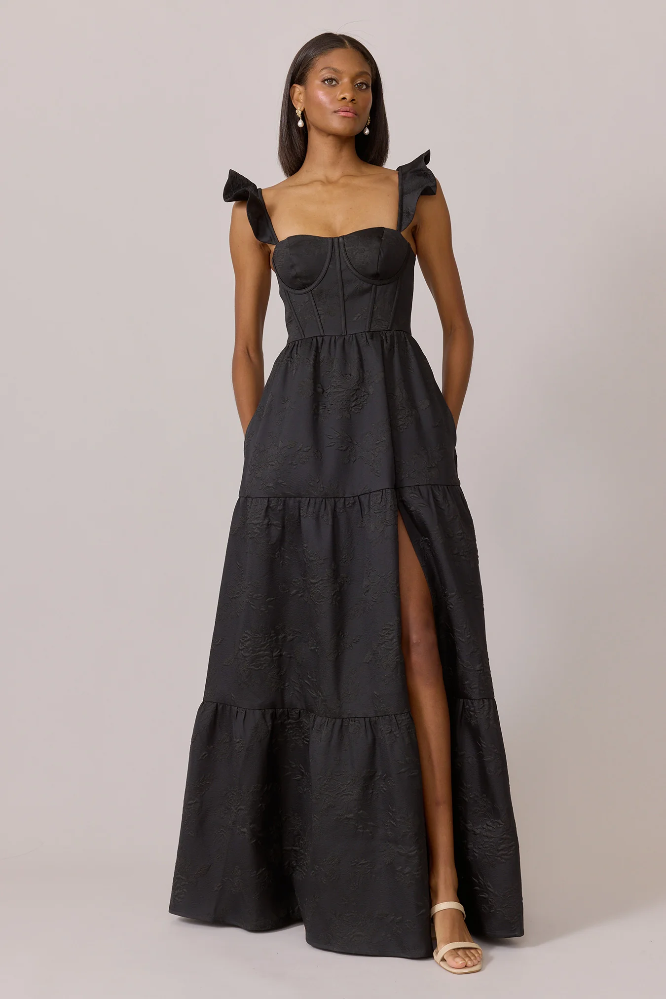 Violet Jacquard Dress | Made To Order - Image 20