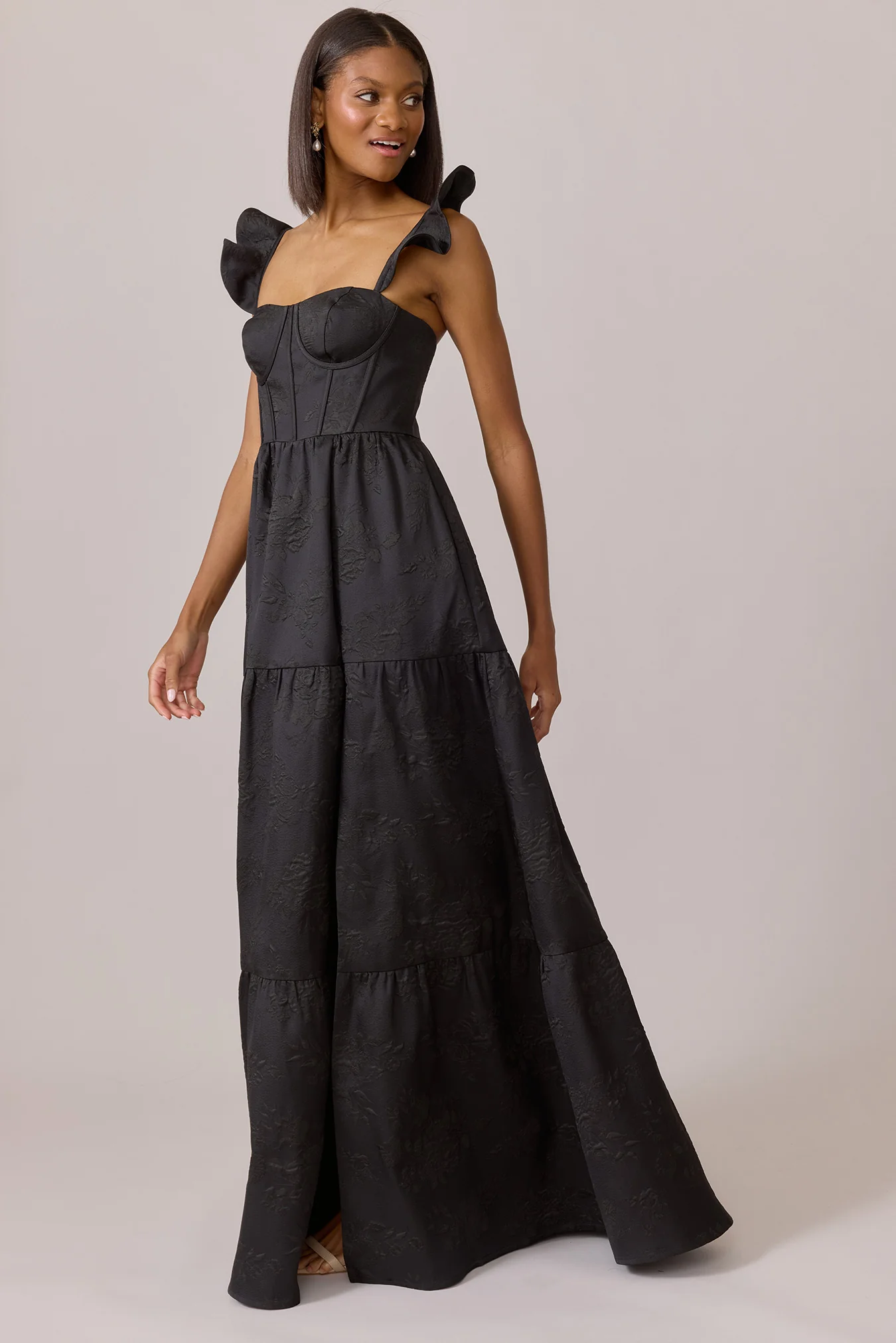 Violet Jacquard Dress | Made To Order - Image 23