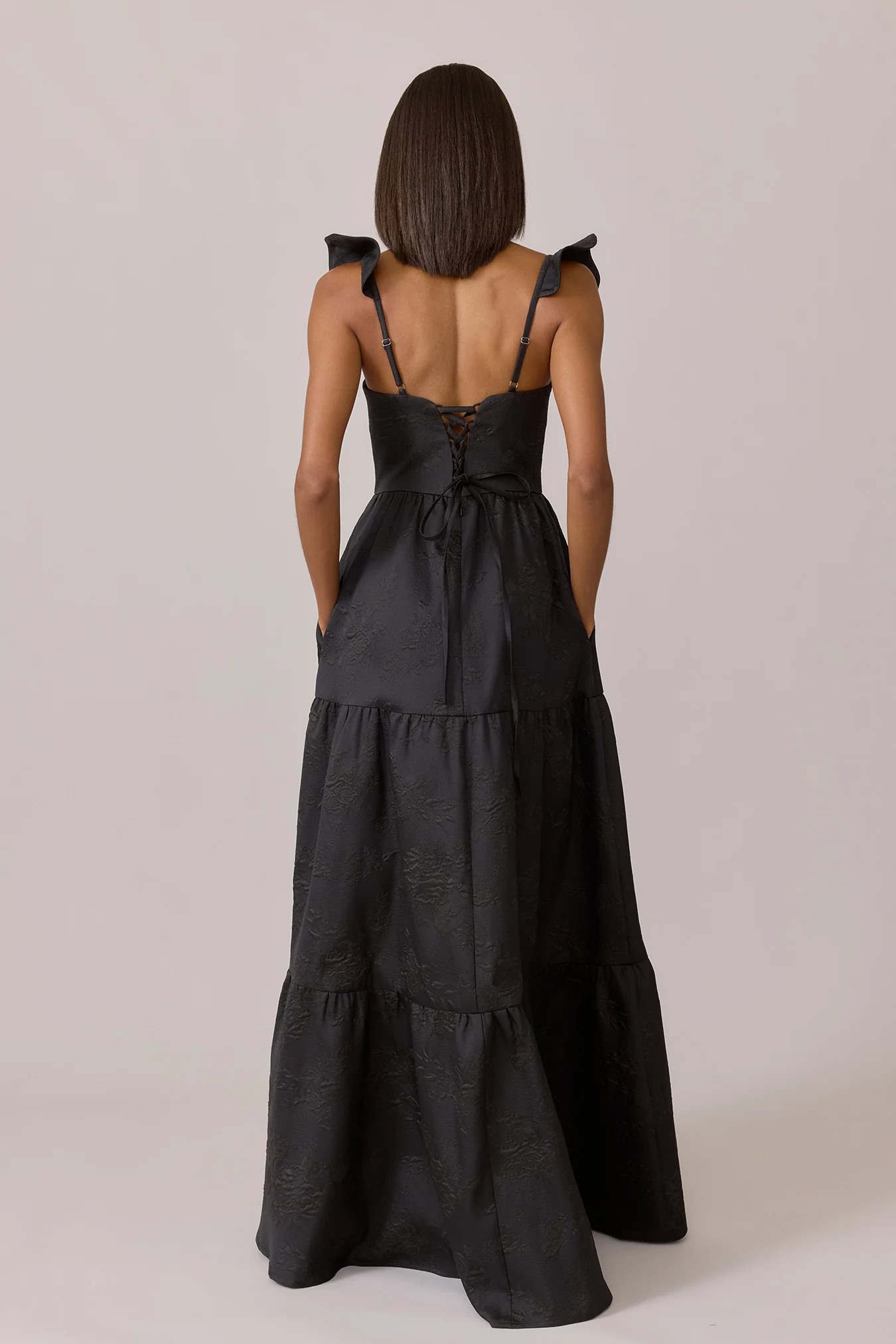Violet Jacquard Dress | Made To Order - Image 24