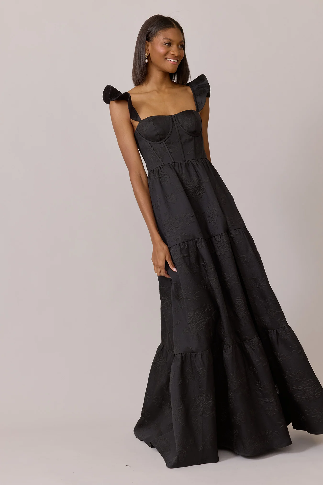 Violet Jacquard Dress | Made To Order - Image 25