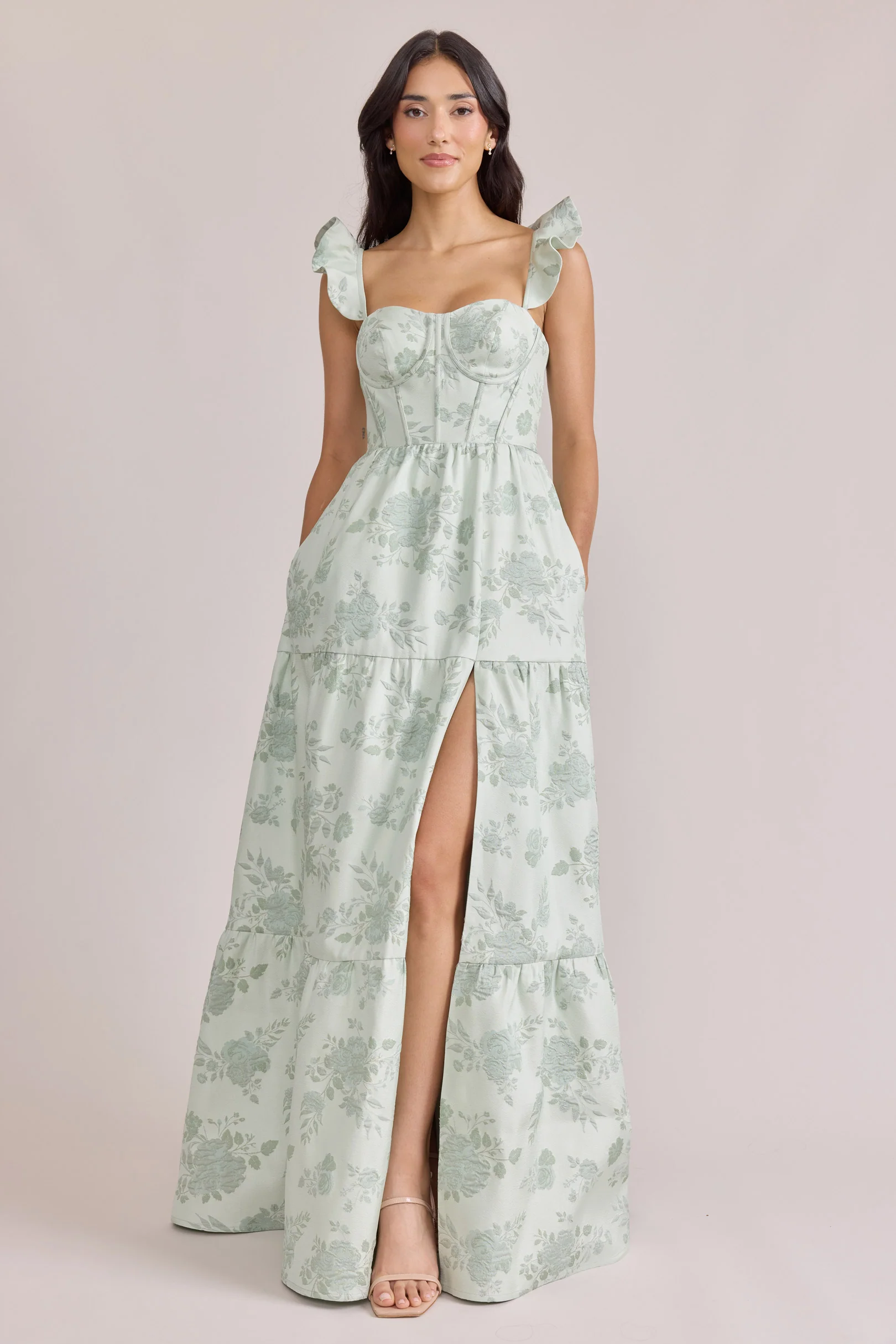 Violet Jacquard Dress | Made To Order - Image 30