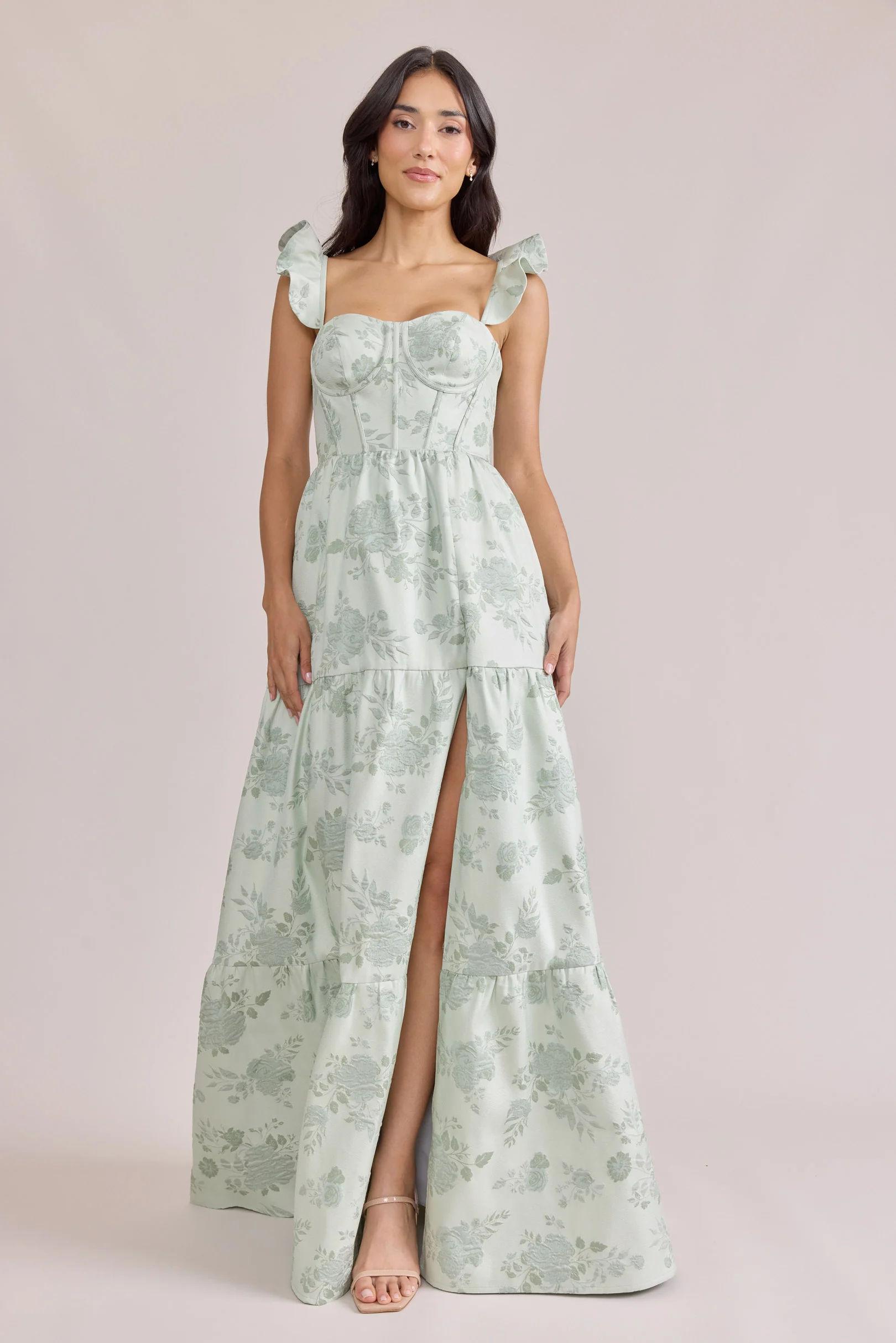 Violet Jacquard Dress | Made To Order - Image 33