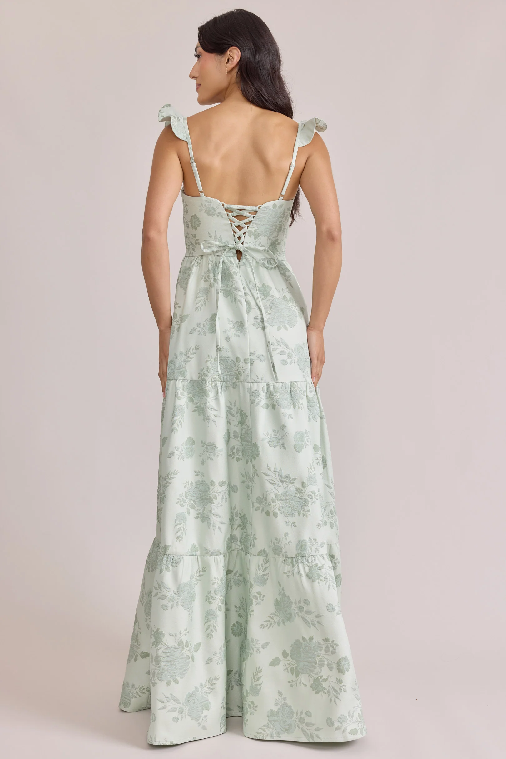 Violet Jacquard Dress | Made To Order - Image 34
