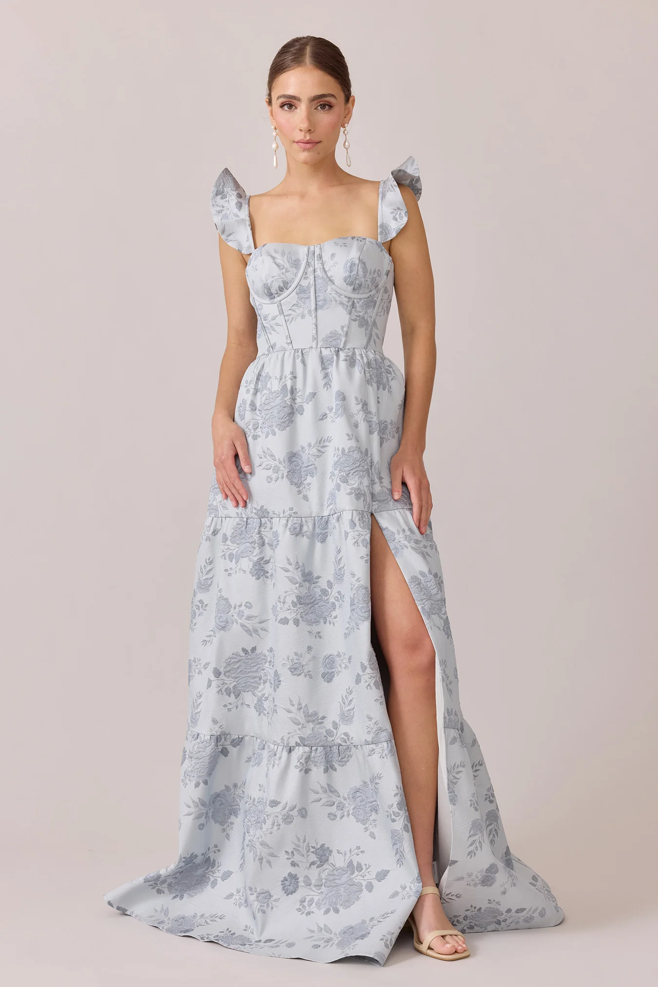 Violet Jacquard Dress | Made To Order - Image 4