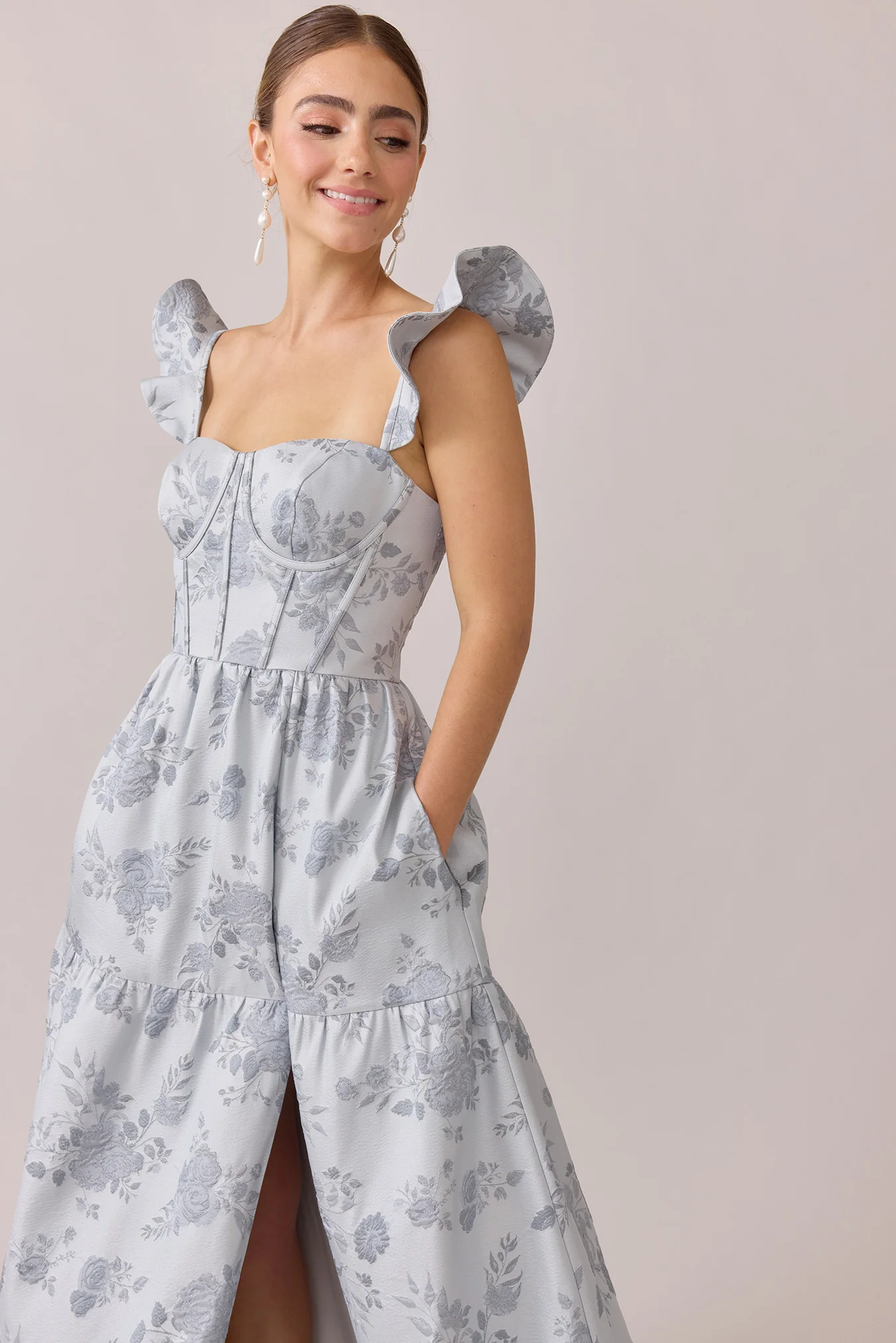 Violet Jacquard Dress | Made To Order - Image 7