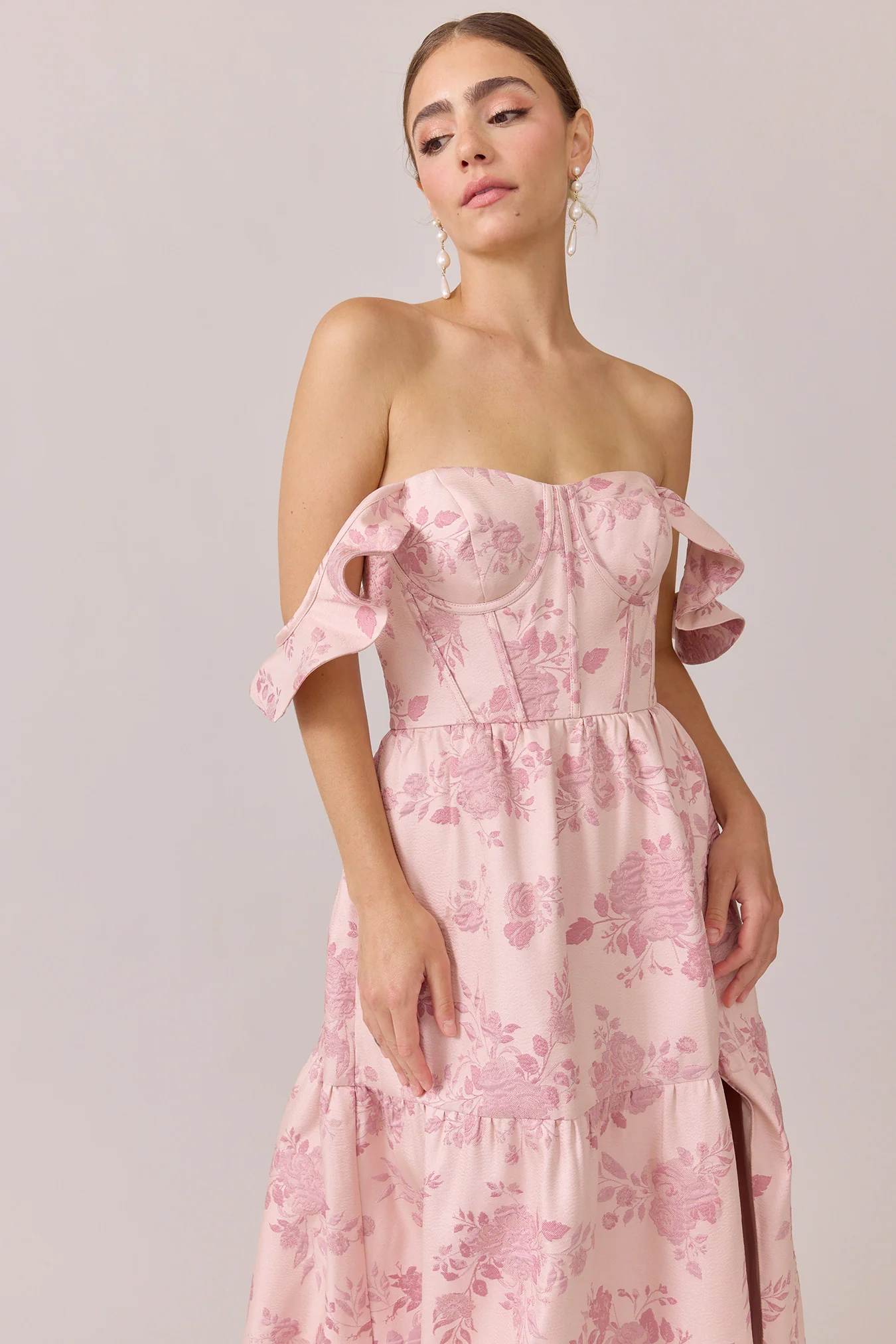 Violet Jacquard Dress | Made To Order - Image 9