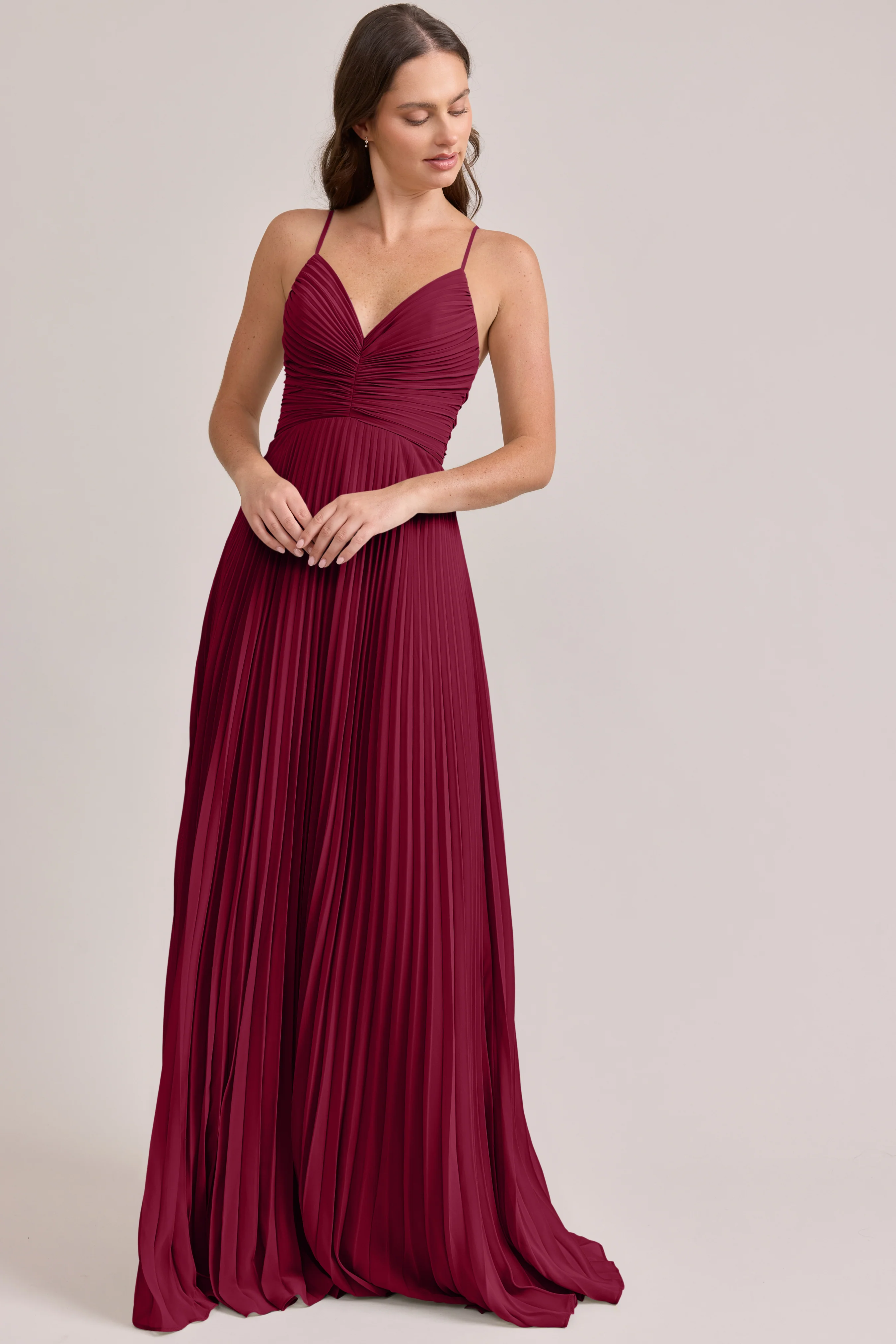 Vivian Chiffon Pleated Dress | Made To Order - Image 71