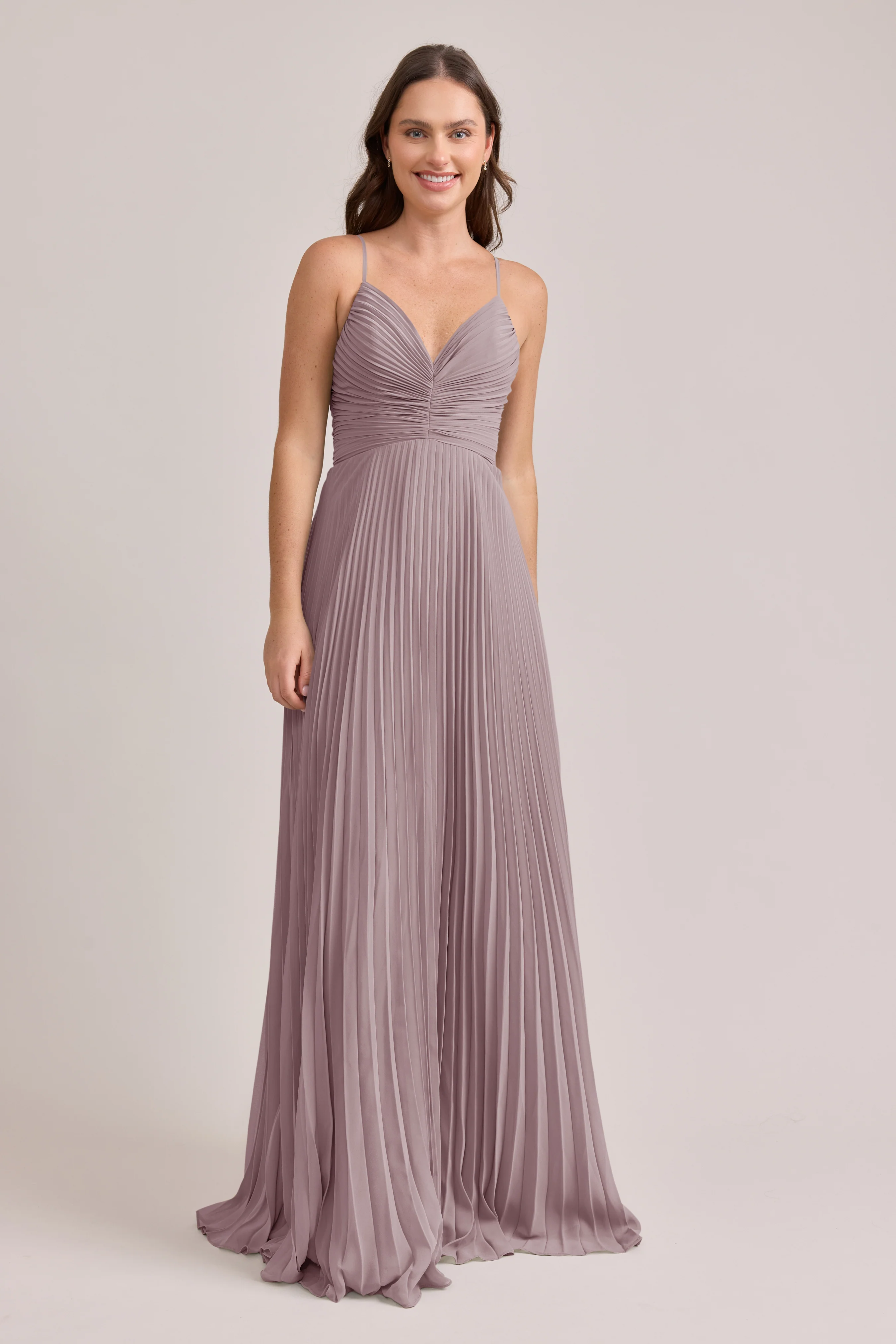 Vivian Chiffon Pleated Dress | Made To Order - Image 75